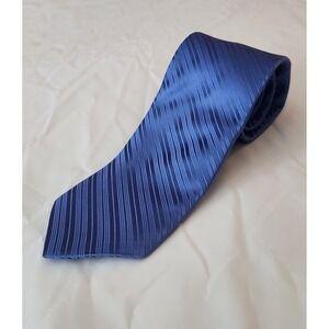 Nicole Miller Blue Striped Silk Men's Necktie